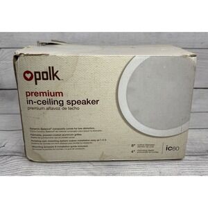 Polk Audio IC60 2 Way In Ceiling Speaker Indoor Home Audio White Great Sound
